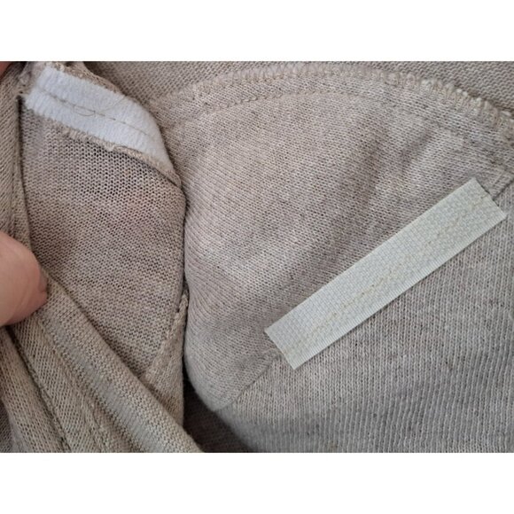 Tallbots Women's L Beige Linen Blend Button Front Maxi Dress Short Sleeves - Picture 10 of 10